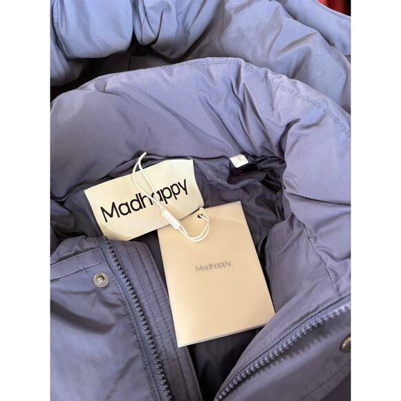 SMALL Madhappy Navy Cozy Down Jacket - Picture 3 of 4